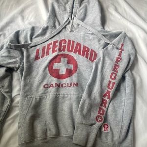 Grey Lifeguard Hoodie- Cancun